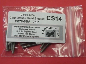 10 Stück 6BA Senkkopfschraube Schlitz 7/8" Stahl Zinkplatte 10g CS14 - Bild 1 von 3