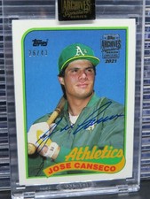 2021 Topps Archives Signature Jose Canseco 1989 Topps Auto Autograph #26/43 V172