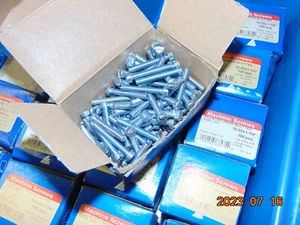 LOT OF 20 #10-32x1-1/4" Fillister Head Slotted Machine Screws Steel Zinc Plated - Picture 1 of 2
