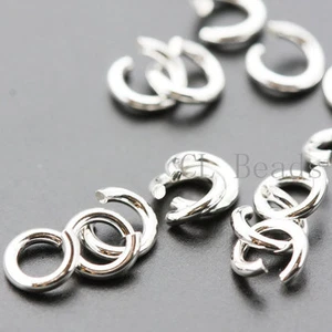 Anillos de salto de plata esterlina ABIERTOS de 20 piezas - 4 mm (calibre 21) - Imagen 1 de 1