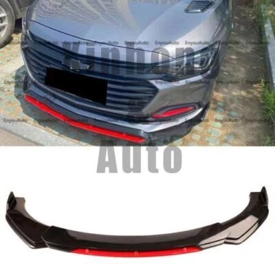 For Chevrolet Blazer UNIVERSAL Front Bumper Lip Spoiler Splitter Gloss Black Red Foto 1 de 4