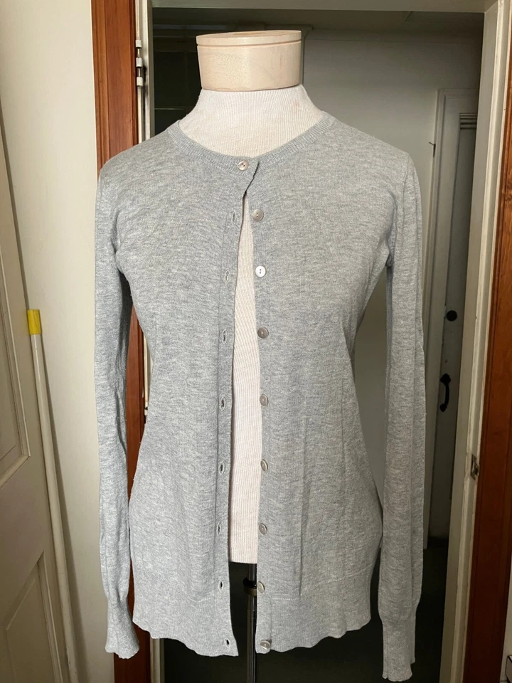 Barneys New York gray silk cotton cashmere cardigan, S, excel. condition - Image 1 of 4