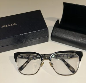 Prada Eyeglass Frames Black & Tortoise VPR 30R 54 18 ROK-101 (Journal?) - Picture 1 of 15