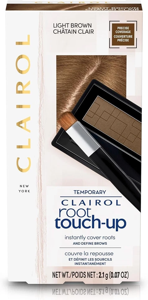 Clairol Root Touch-Up Temporary Concealing Powder, Light Brown,,.AU - image 1 of 3