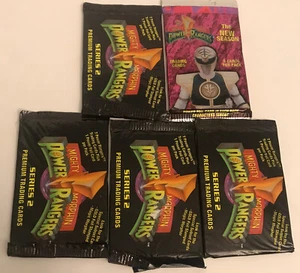 Lot Of 5 Vintage Original Power Ranger Premium Pack Trading Cards - Picture 1 of 5
