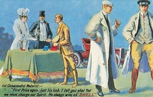Shell Motor Spirit UNSUCCESSFUL MOTORIST Vintage Advertising Reprint Postcard - Picture 1 of 2