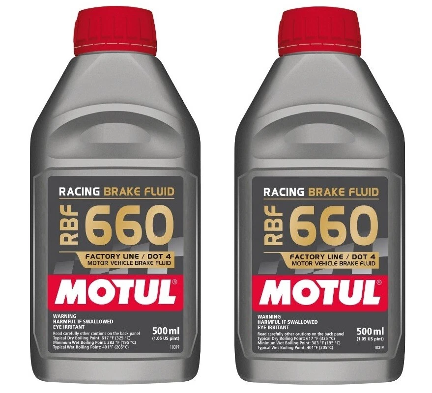 Fluido de freio de corrida Motul DOT4 RBF 660 FACTORY LINE 1L totalmente sintético 2 x 0,5L - Imagem 1 de 1