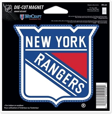 NHL New York Rangers Die-Cut Magnet 4.5" x 6" Cover