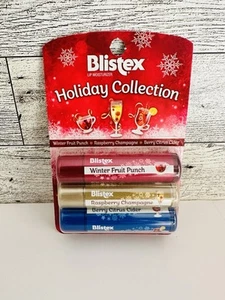 Blistex Holiday Collection Winter Fruit Punch Raspberry Champagne Berry Citrus - Picture 1 of 2