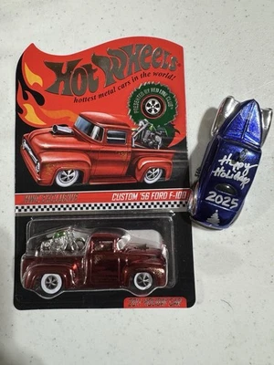 Ford F-100 Hot Wheels RLC 2011 Holiday Custom 56 con bicicleta trasera y bonificación especial Foto 1 de 4