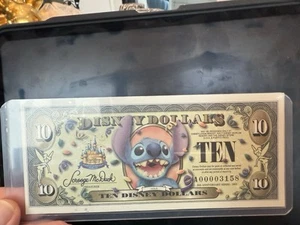 2005 A SERIES $10 STITCH DISNEY DOLLARS MINT UNCIRCULATED S/N Low!!! - Picture 1 of 6