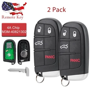 2 PARA CHRYSLER 200 2015-2017 MANDO A DISTANCIA DE 4 BOTONES LLAVERO INTELIGENTE 68155686 M3M-40821302 - Imagen 1 de 6