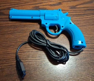 The Justifier Blue Konami Light Gun Pistol for Sega Genesis UNUSED See Pics/Desc - Picture 1 of 7