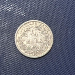 Münzen Kaiserreich 1/2 Mark Silber 1906 E - Bild 1 von 2