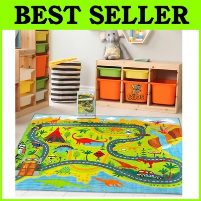 Alfombra de carretera antideslizante de dinosaurios, niños y niñas Foto 1 de 4