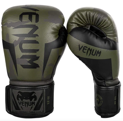Guantes de Boxeo Venum Elite Gancho y Lazo - Caqui/Camuflaje Talla 10 Oz, Nuevos con Etiquetas Foto 1 de 4