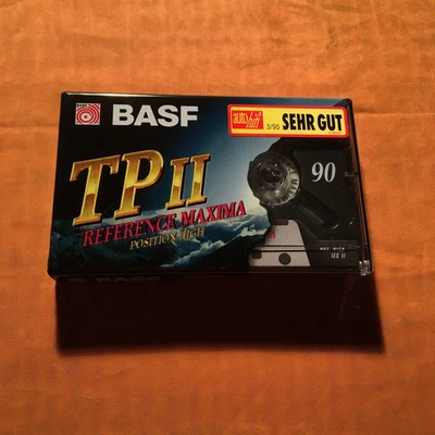 1 x BASF TP II REFERENCE MAXIMA II 90 Cassette,IEC II Pos,unbespielt in OVP,1995 - Image 1 of 4