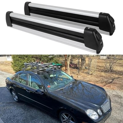 Portaequipajes de techo para Mercedes-Benz Clase E W212 coche esquí snowboard ajuste barras transversales Foto 1 de 4