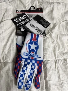 O’Neal Matrix Wingman Glove Size Adult 9 Medium Red White And Blue - Picture 1 of 8