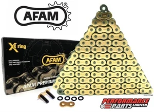 KTM 990 SMT 2009-2013 Afam XHR Hyper Heavy Duty Gold X-Ring Chain 525x118 - Picture 1 of 3