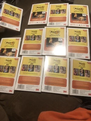 12 Packs Post-It Picture Paper Matte 3M 4"x6" 340 Sheets Total - Image 1 of 4