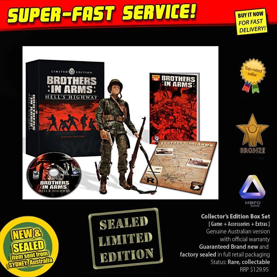 Brothers in Arms Collectors Edition Xbox 360 *NEW *SEALED *RARE AU Hells Highway - Image 1 of 3