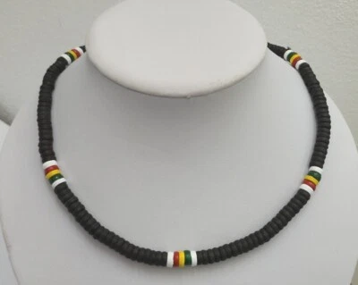 Разноцветное деревянное ожерелье с бисером. Унисекс.  - Изображение 1 из 2