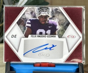 2023 Sage Low Series Felix Anudike-Uzomah RED AUTO K-STATE/CHIEFS MINT CONDITION