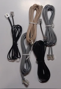 Cable Telephone 1 M Connector 6P Pack Of 5 Pieces Colours Assorted Random - Zdjęcie 1 z 1