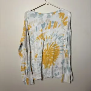We The Free free people tie dye pullover size L blue & yellow - Picture 1 of 6