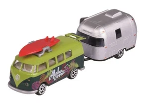 Majorette 212055007 - remolque VW The Originals, Volkswagen T1 + remolque Airstream - Imagen 1 de 1