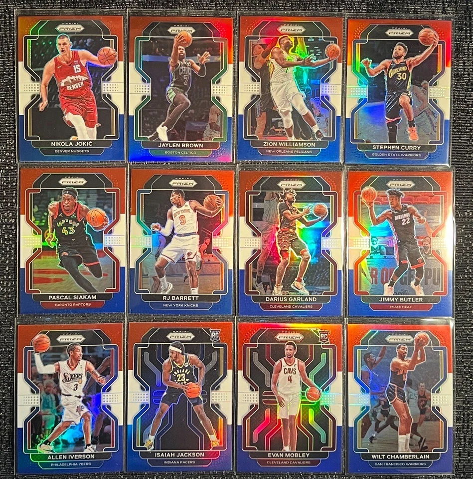 Tarjeta de baloncesto PRIZM 2021-22 ROJO BLANCO Y AZUL completa tu conjunto que elijas #1-330 Foto 1 de 1