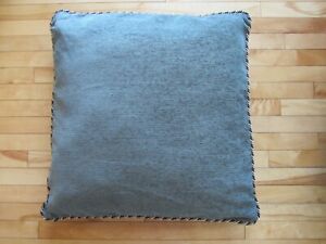 2 Croscill Green Upholstery Cushion Gold Brown Piping Throw Pillow Covers 24X24 