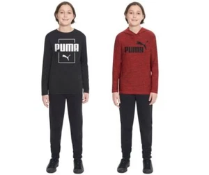 PUMA Youth Boy's 2-Pack Performance Long Sleeve Tee and a Hoodie - Picture 1 of 6