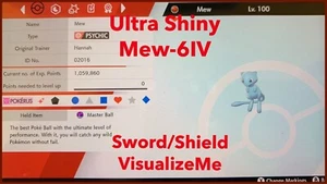 Pokemon Sword And Shield - ULTRA SHINY Battle Ready 6IV Mew - FAST DELIVERY - Picture 1 of 1