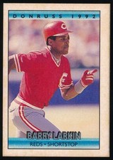 1992 Donruss Cracker Jack, Series 1, #19 Barry Larkin, Cincinnati Reds, HOF.