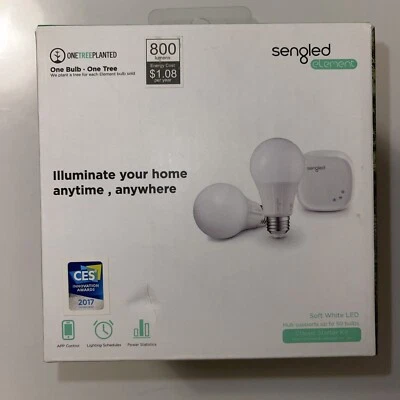 Sengled E21-G14W Element Bulb Starter Kit Soft White 60 Watt NIB - Image 1 of 4