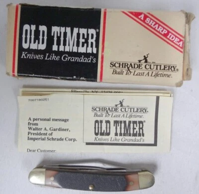 Schrade 限量版 2012 180T Mighty Mite 锁刃折叠刀带盒! — 第 1/4 张图片