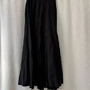 Antique black early 20th century long wool skirt with damage 26-inch waist - Picture 1 of 6