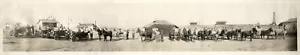 EARLY CALIFORNIA OIL TOWN PANORAMIC PHOTO - Picture 1 of 1