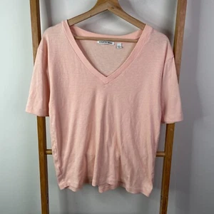 Country Road Shirt Top Womens Small Pink Short Sleeve V-Neck Cotton Modal Blend - Picture 1 of 10