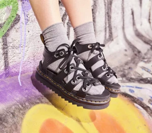 Dr. Martens Blaire Hardware Athena Black Leather Strap Sandals UK 3 / EU 36 - Picture 1 of 11
