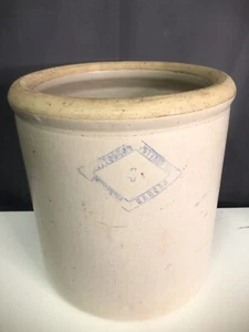 Antique Pittsburg Pottery Co Stoneware Crock #4 Four Gallon Display Made In USA - Picture 1 of 12