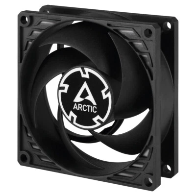 ARCTIC P8 Silent 80mm 8cm Black Quiet PC Case Fan 1600RPM 15.6CFM 12v 3-Pin - Image 1 of 4