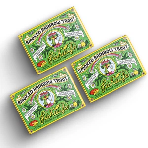 Fishwife Trota Arcobaleno Affumicata 3-Pk 3,7oz Certificata ASC Alta Proteina Senza Glutine - Foto 1 di 12