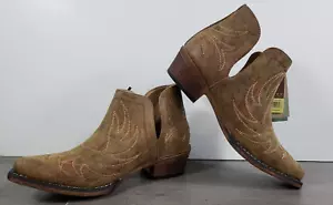 Roper Western ANKLE Boots Womens SZ 6.5 Ava Stitching Tan 09-021-1567-1092 TA - Picture 1 of 12
