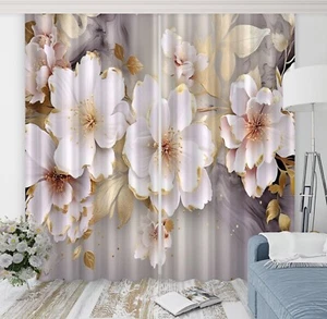 3D Peach Blossom Painting K2293 Window Photo Curtain Printing Fabric Panda 2023 - Picture 1 of 7