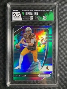 2020 Prizm DP #56 Purple Green Prizm /199 Josh Allen HGA Quad 9.5 TRUE GEM MINT - Picture 1 of 2