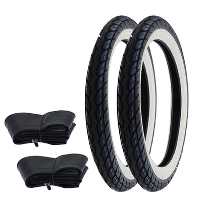 Weißwand Reifen Schlauch Set 2x 2.75-17 2 3/4 x 17 Kenda Kreidler Florett RS RMC - Bild 1 von 4