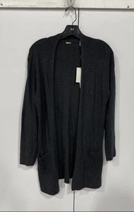 Tahari Womens Gray Long Sleeve Open Front Knitted Cardigan Sweater Size M - Picture 1 of 5